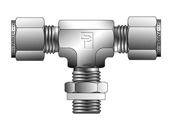 A-LOK Inch Tube Male Tee BSPP Straight Thread - MBT R